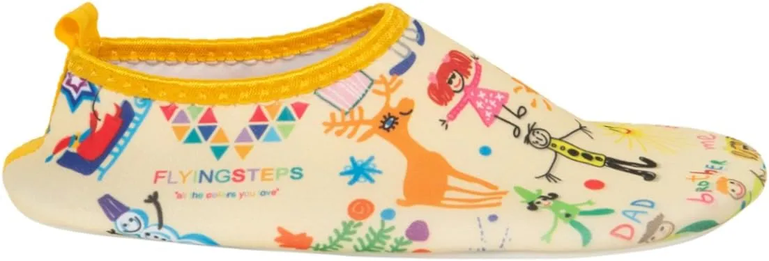 Flyingsteps Toddler Kids Water Shoes for Boys Girls, Quick-Dry Aqua Socks for Beach Pool Sandal