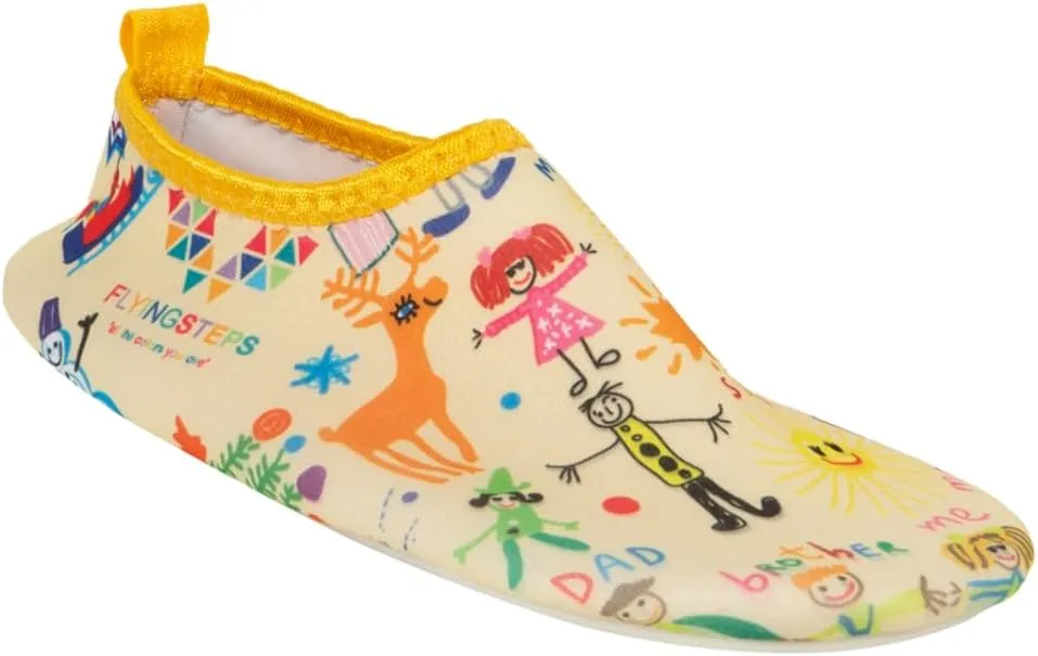 Flyingsteps Toddler Kids Water Shoes for Boys Girls, Quick-Dry Aqua Socks for Beach Pool Sandal