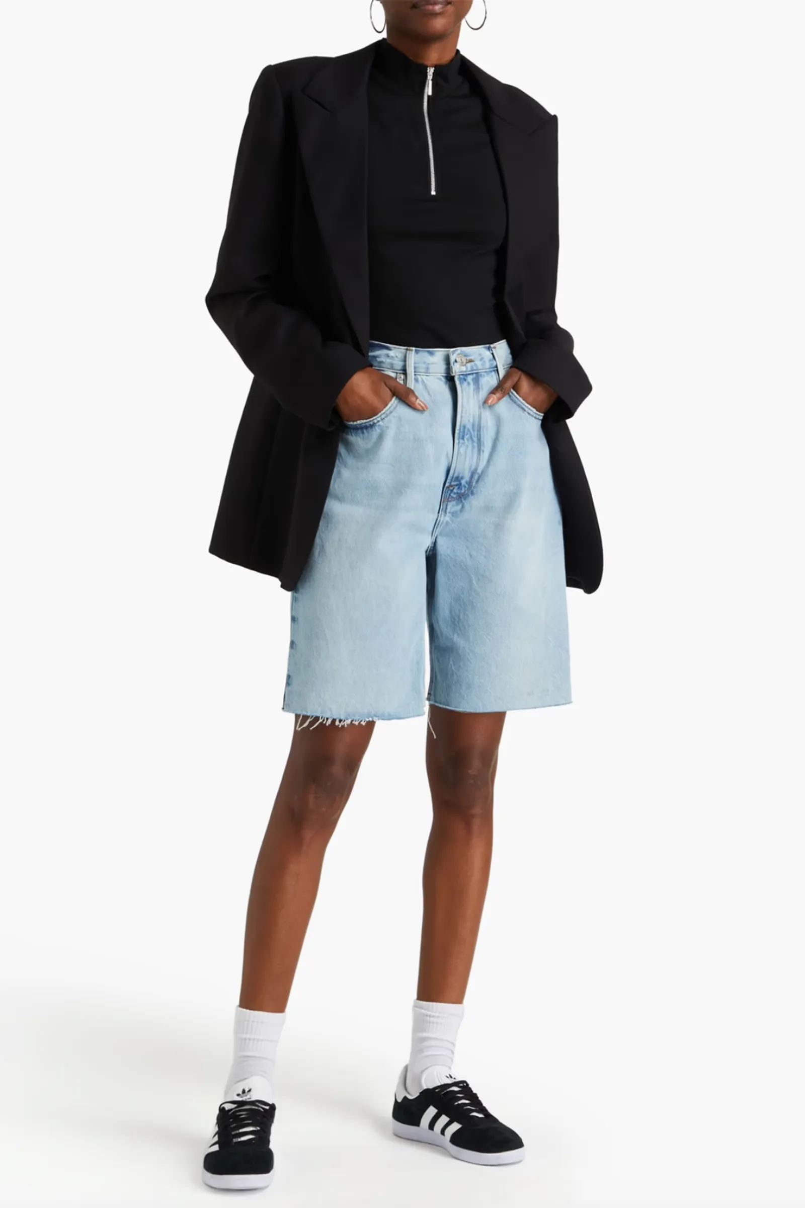 Frayed Denim Shorts