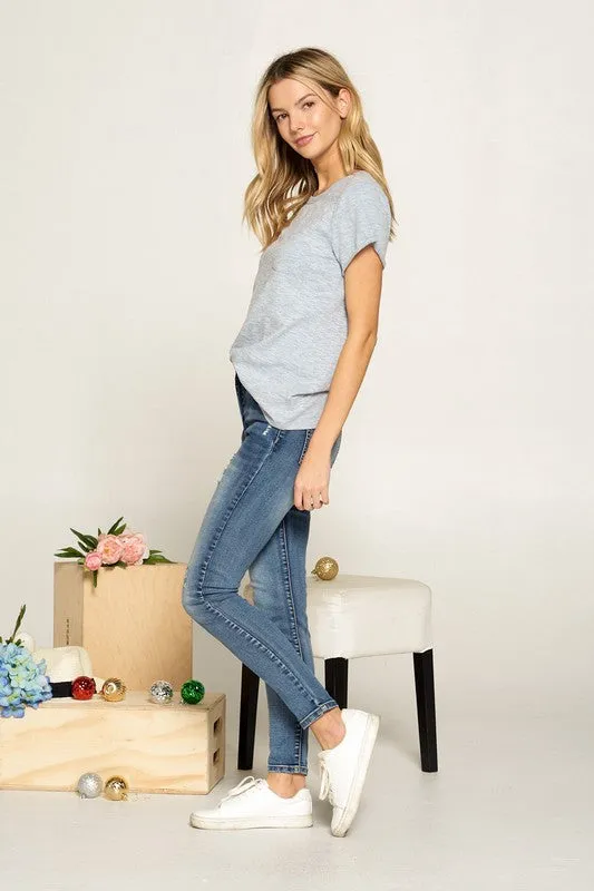 Front and Center Tee - Sky Blue