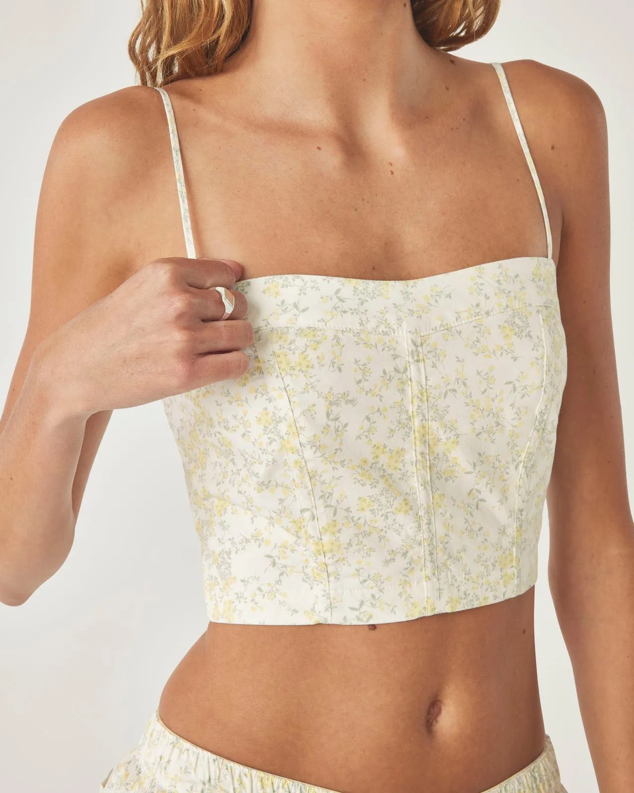 Garden Party Corset Tank Top