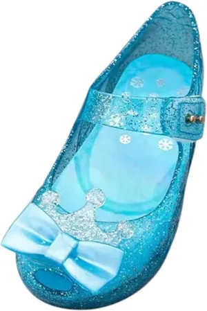 Girl Rubber Shoes Girls Shoes Crown Flash Diamond Crystal Soft Sole Non Slip Sandals Jelly Black Baby Sneaker