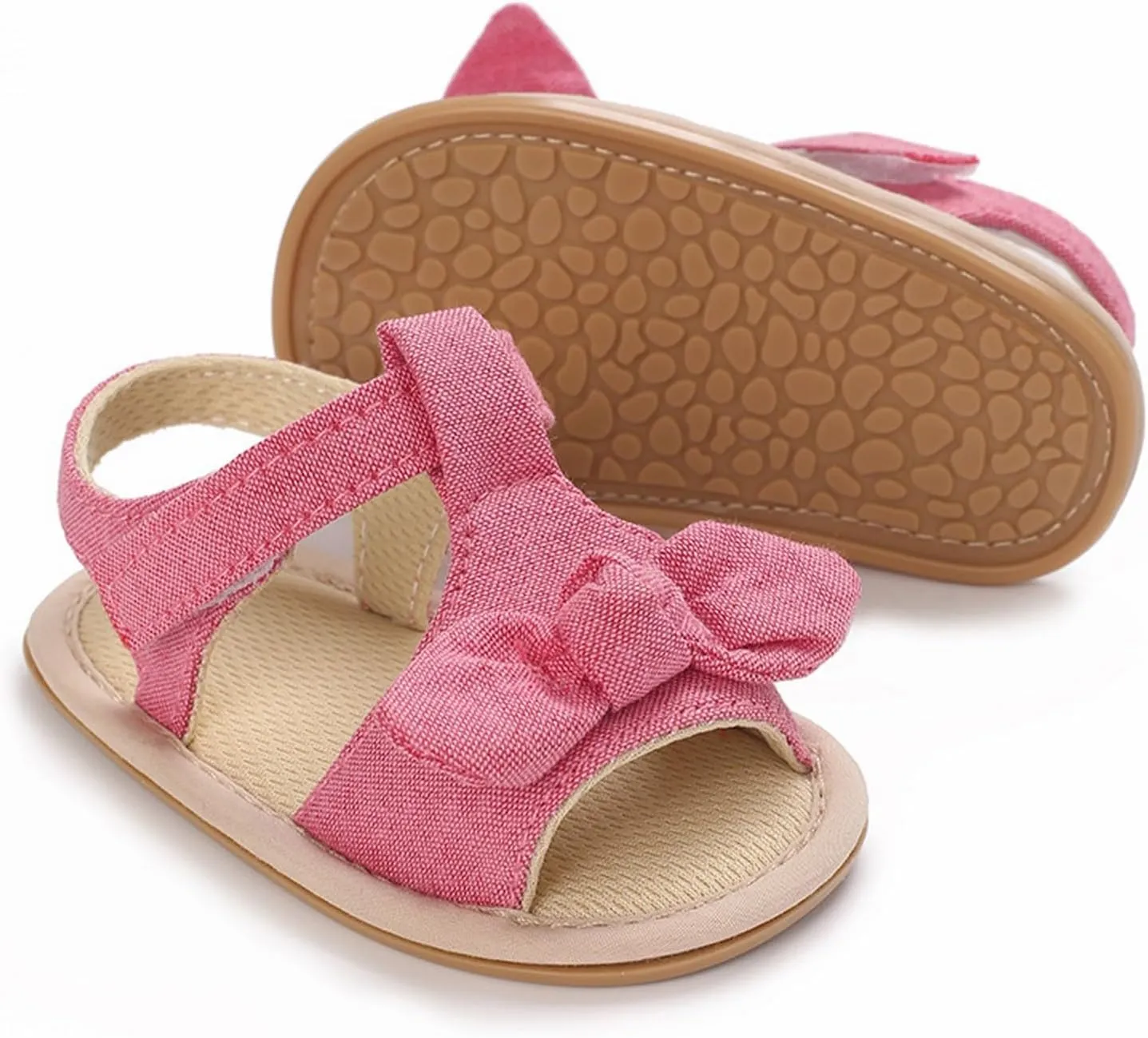 girl sandal size 2 Ruffle Bowknot Premium Soft Sole Anti Slip Open Toe Breathable Summer Outdoor Flat Shoes For Summer
