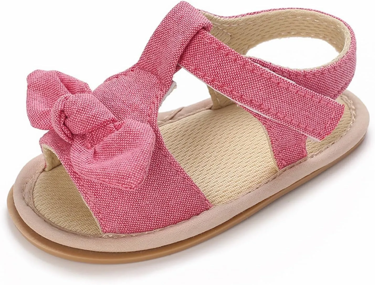 girl sandal size 2 Ruffle Bowknot Premium Soft Sole Anti Slip Open Toe Breathable Summer Outdoor Flat Shoes For Summer