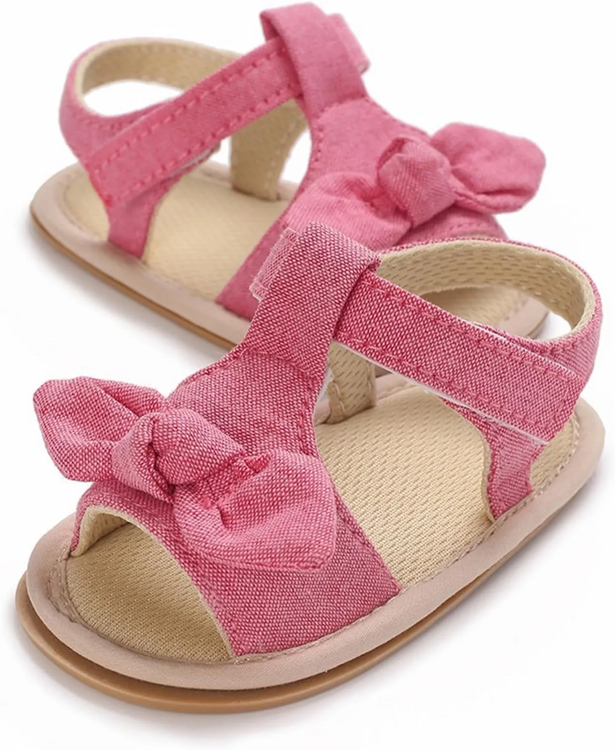 girl sandal size 2 Ruffle Bowknot Premium Soft Sole Anti Slip Open Toe Breathable Summer Outdoor Flat Shoes For Summer