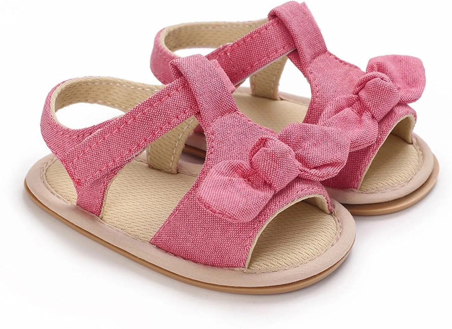 girl sandal size 2 Ruffle Bowknot Premium Soft Sole Anti Slip Open Toe Breathable Summer Outdoor Flat Shoes For Summer