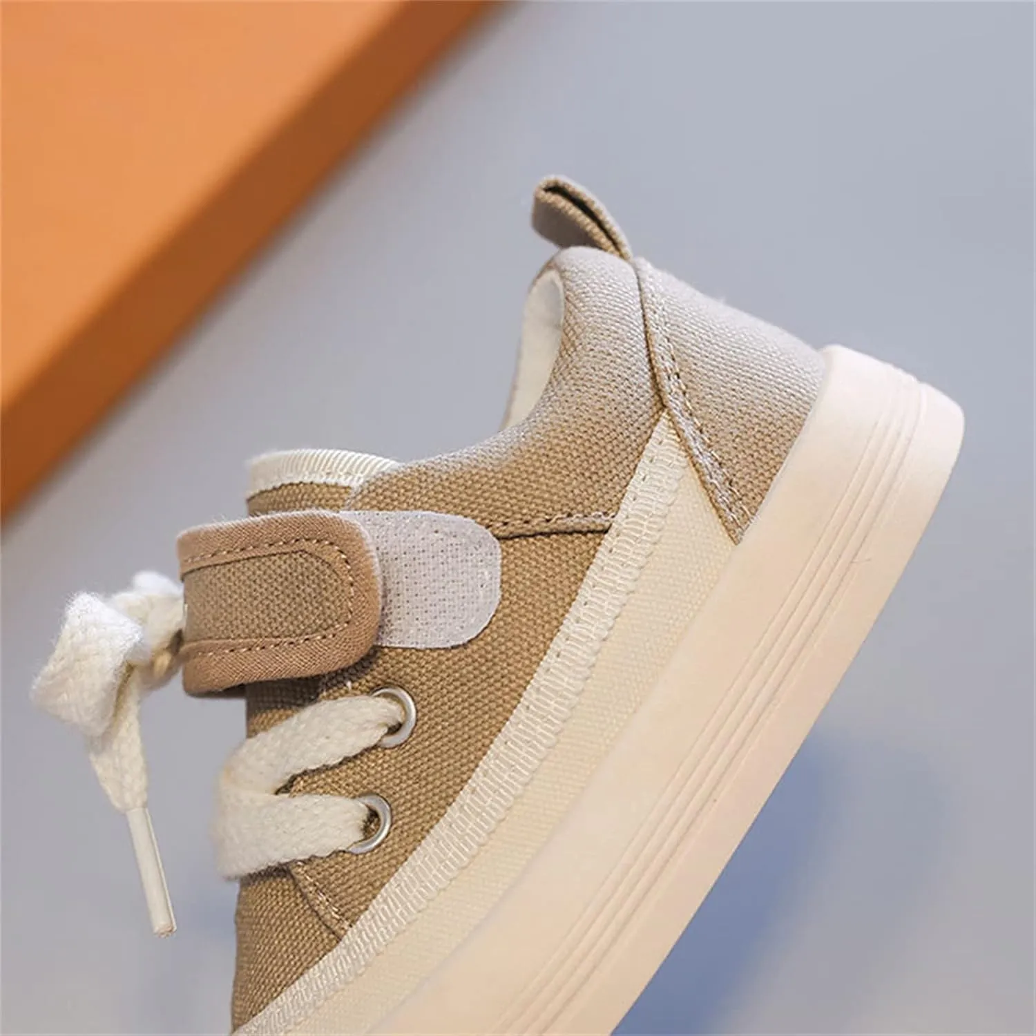 Girls Athletic Shoes Unisex Baby Boy Girl Low Top Canvas Sneaker Soft Sole Infant Lace up Shoe Toddler Slip-On Cute