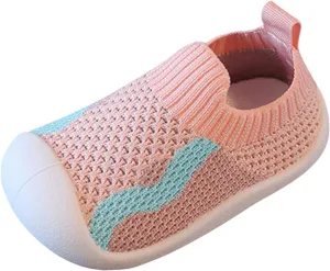 Girls Boys Kids Leisure Shoes Mesh Soft Bottom Breathable Slip On Sport Shoes Socks Shoes Shoes Boys
