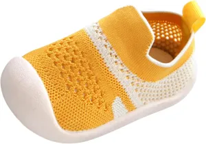 Girls Boys Leisure Shoes Mesh Soft Bottom Breathable Slip On Sport Shoes Socks Shoes Toddler 8 Shoes