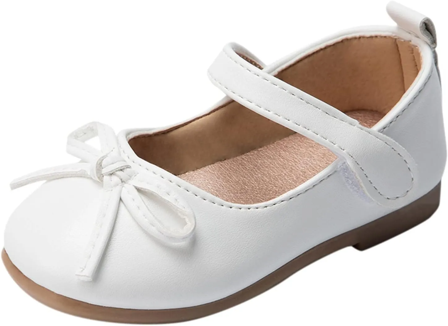 Girls Dress Shoes,1-4 Years Kids Leather Princess Shoes with Bow Non Slip Children Student Ballet Shoes Baby Shoes