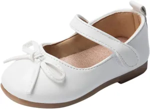 Girls Dress Shoes,1-4 Years Kids Leather Princess Shoes with Bow Non Slip Children Student Ballet Shoes Baby Shoes
