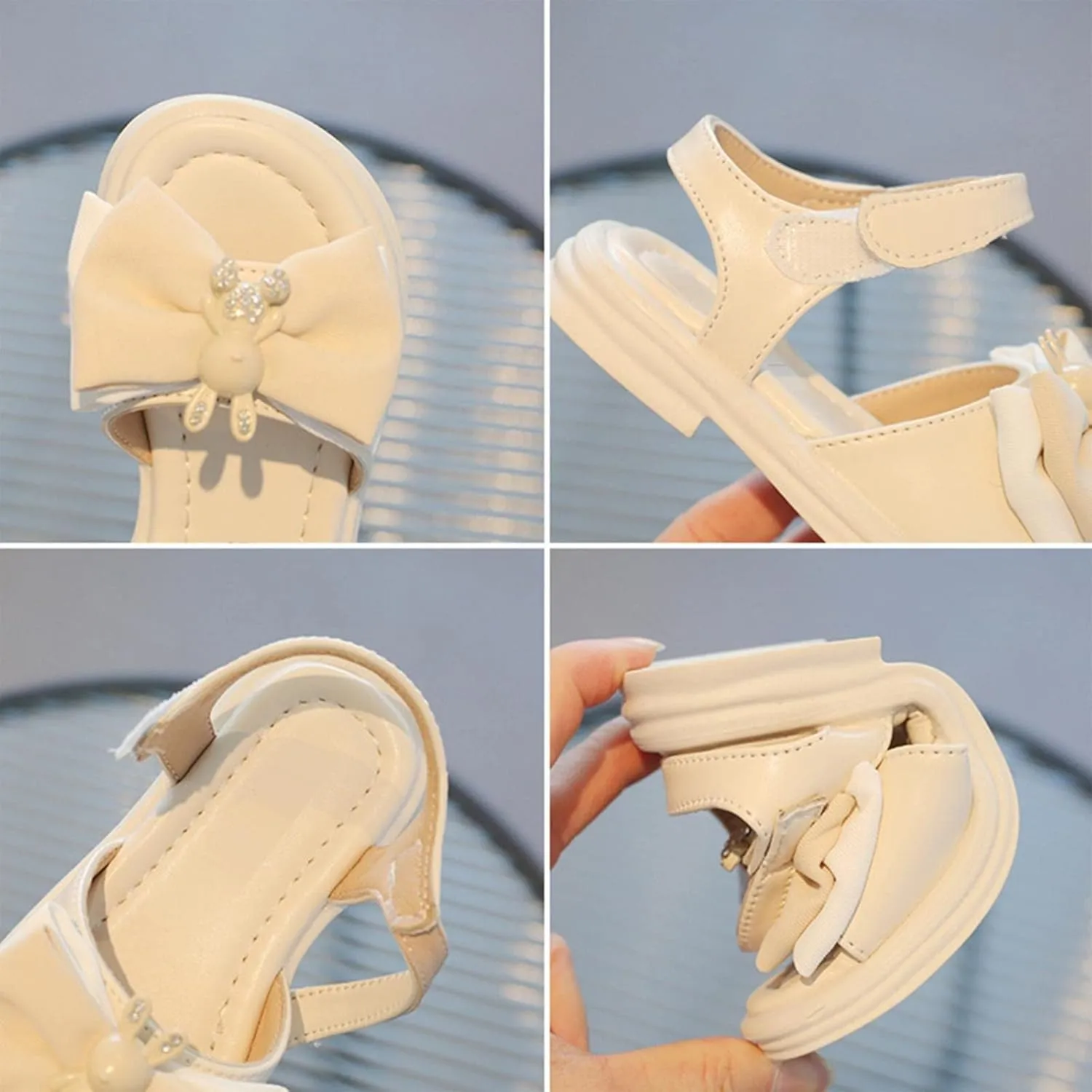 Girls' Fashion Princess Sandals Summer Korean Edition Baby Soft Sole Cute Bow Beach Shoes Sandals for Kids Girls
