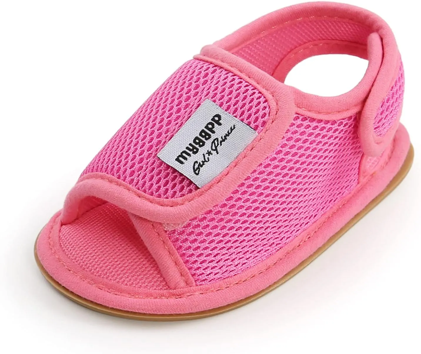 Girls Rubber Baby Soft Shoes Sole Mesh Sandals Non-Slip Flat Boys Walking Shoes Baby Shoes Water Shoes Boys (Hot Pink, 13-18M)