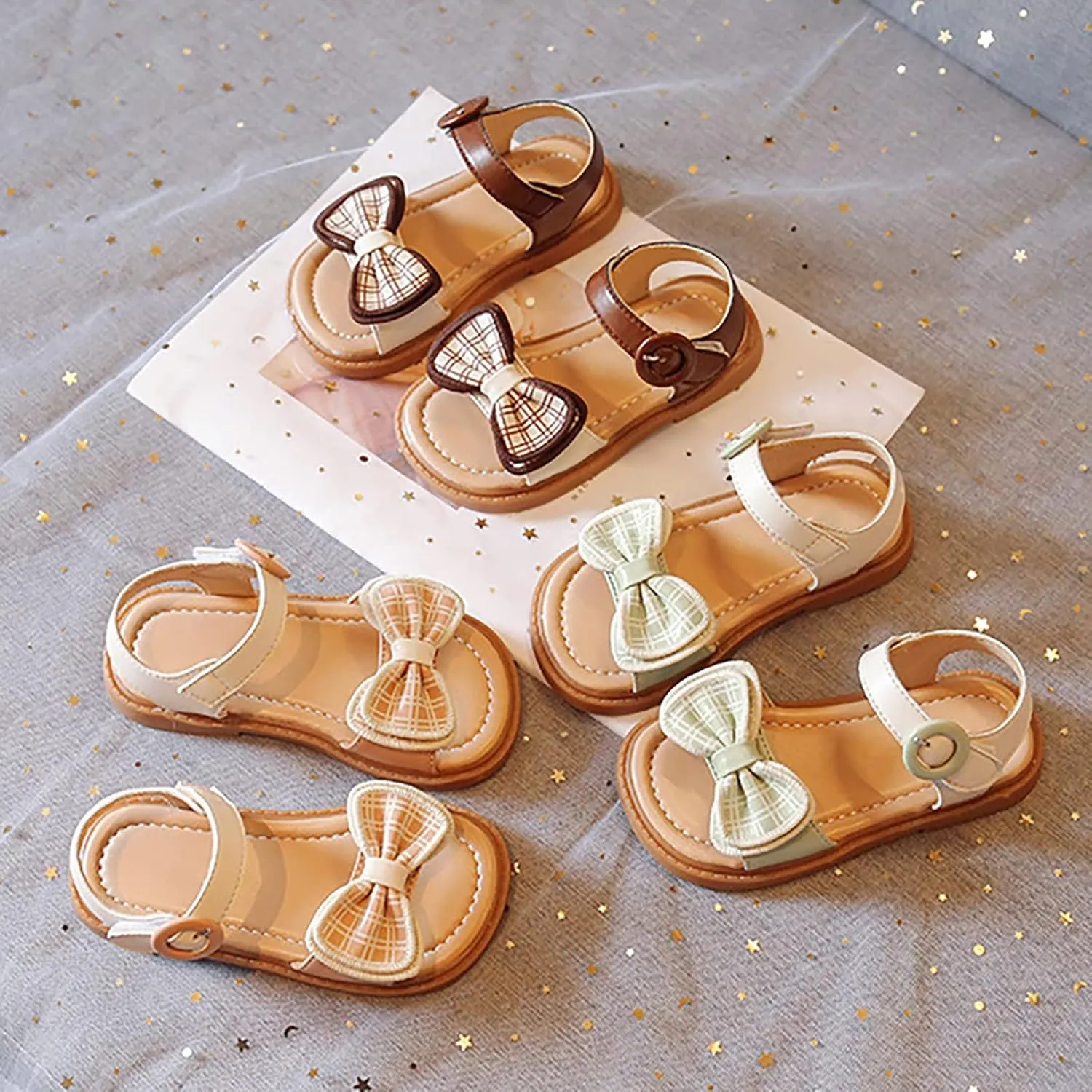 Girls' Sandals Summer Children's Soft Sole Shoes Fashion Girls' Bow Princess Shoes Baby Beach Shoes Girl Sandals Size 13
