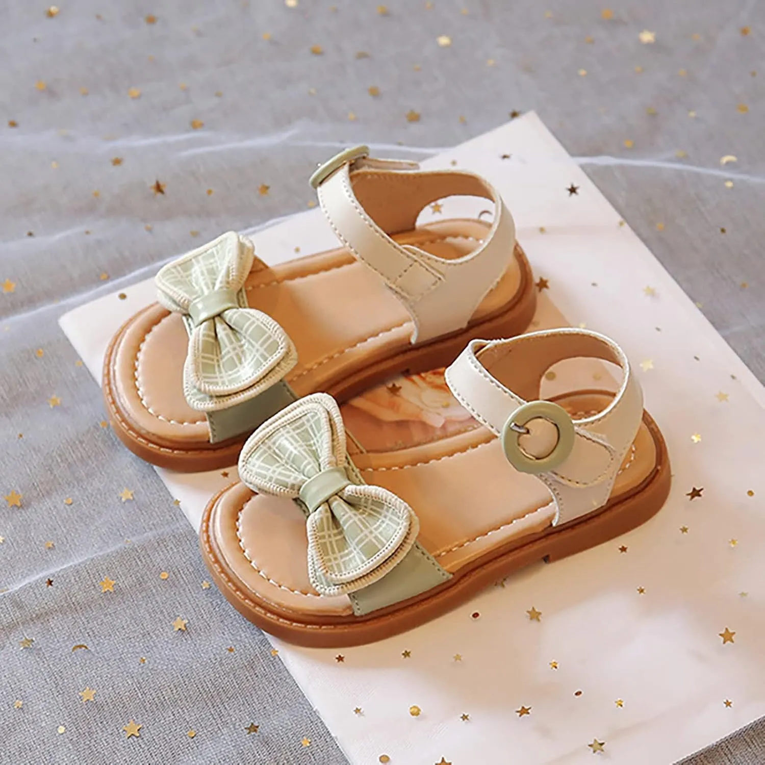 Girls' Sandals Summer Children's Soft Sole Shoes Fashion Girls' Bow Princess Shoes Baby Beach Shoes Girl Sandals Size 13