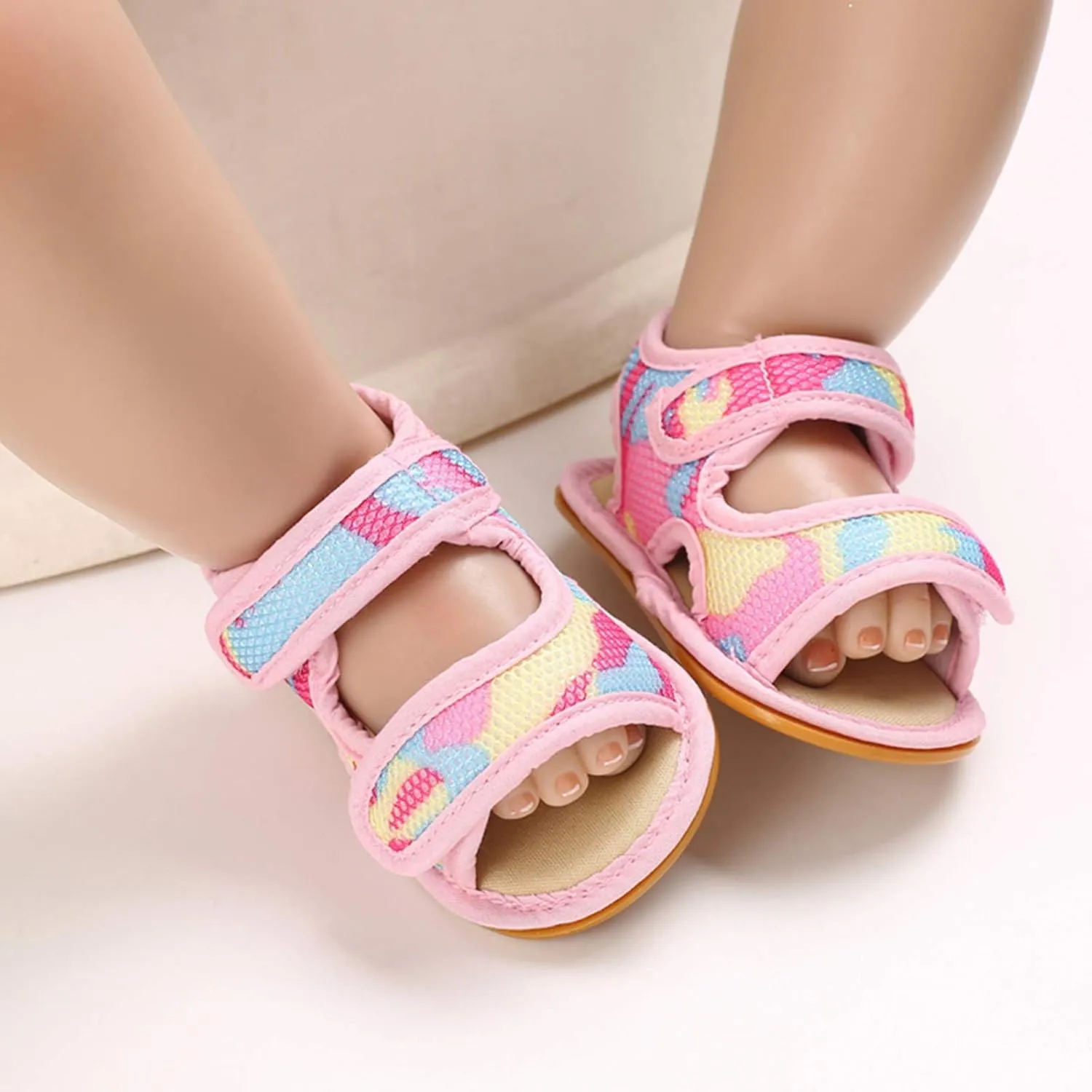 Girls Shoes Boys Baby Flat Rubber Walking Sole Prewalker Sandals Soft Non-Slip Baby Shoes Size 4 Toddler Girl Sandals