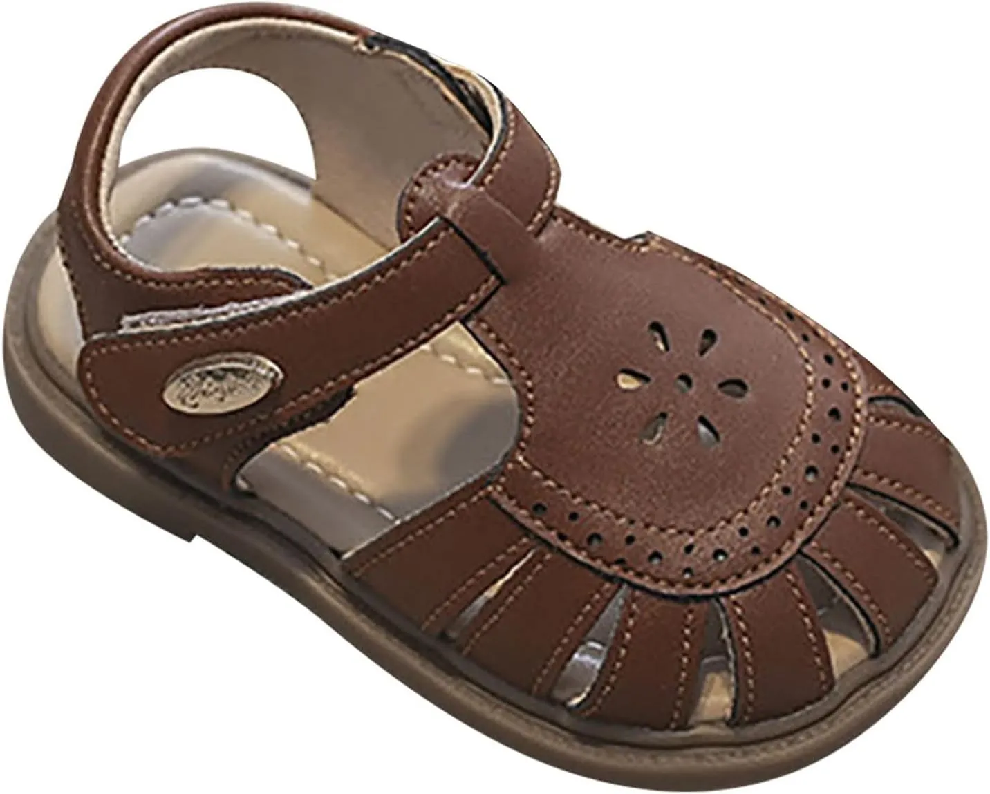 Girls Wrapped Toe Sandals Roman Sandals Hollow Floral Pattern Soft Bottom Beach Shoes For Toddler Jelly Shoes Girls