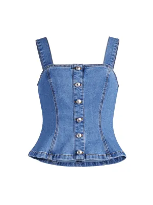 Gita Denim Top - Eva Mendes Collection