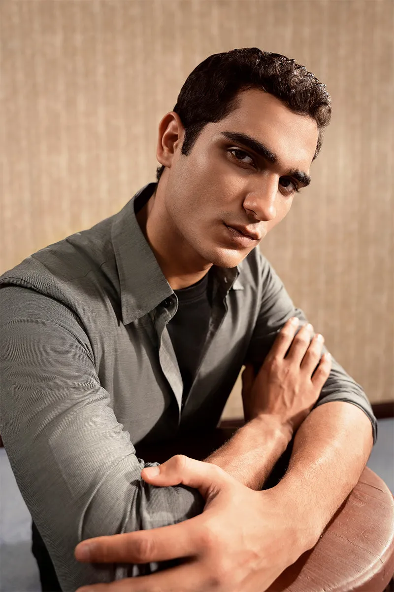 Grey Textured Shirt