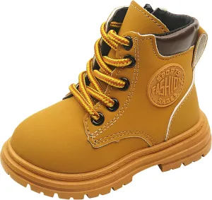 Happy Cherry Toddler Work Boots Classic Snow Boots Waterproof Winter Boots Ankle Lace Up Boot Construction Boots