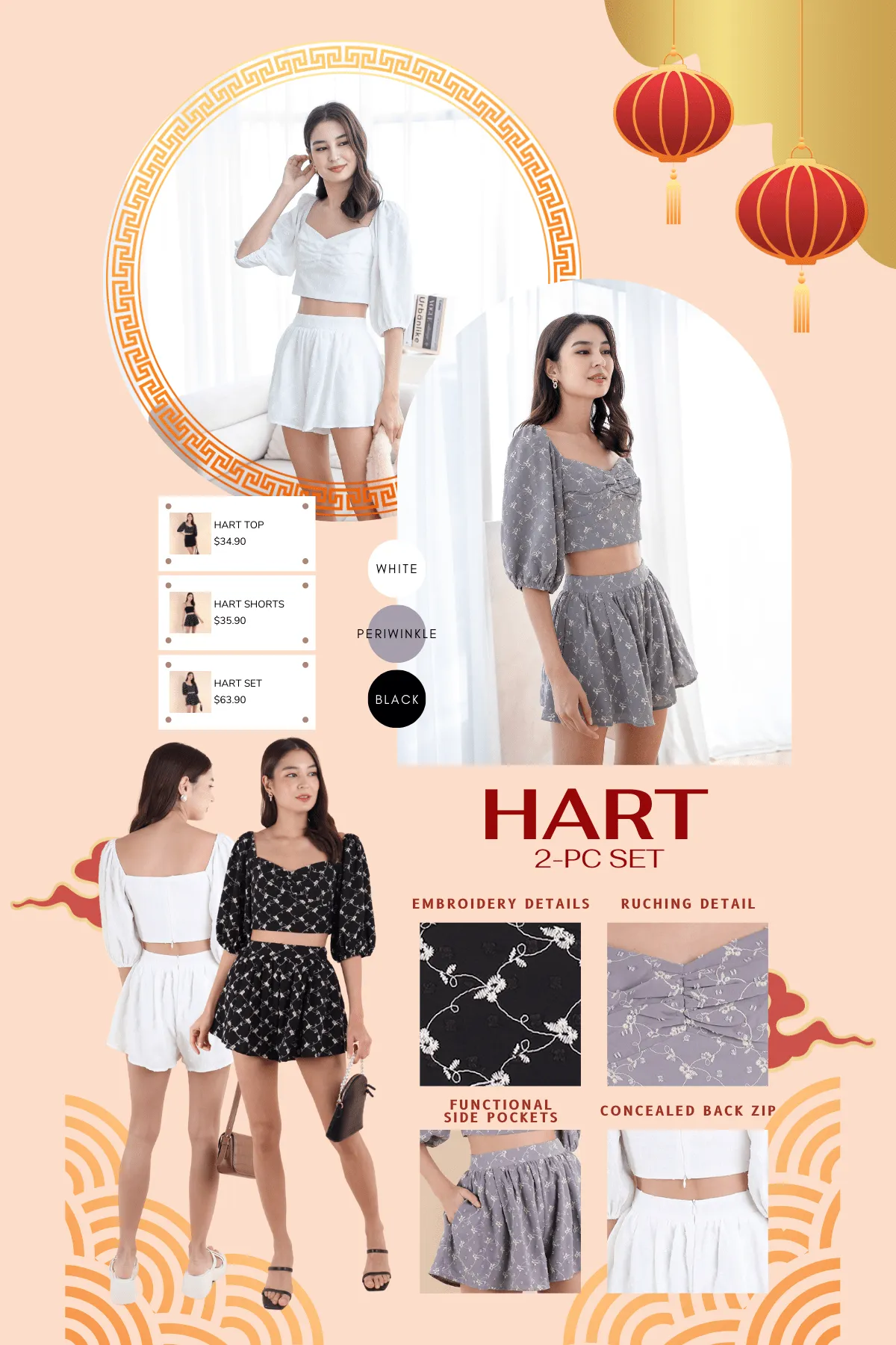 HART SWEETHEART TOP IN PERIWINKLE
