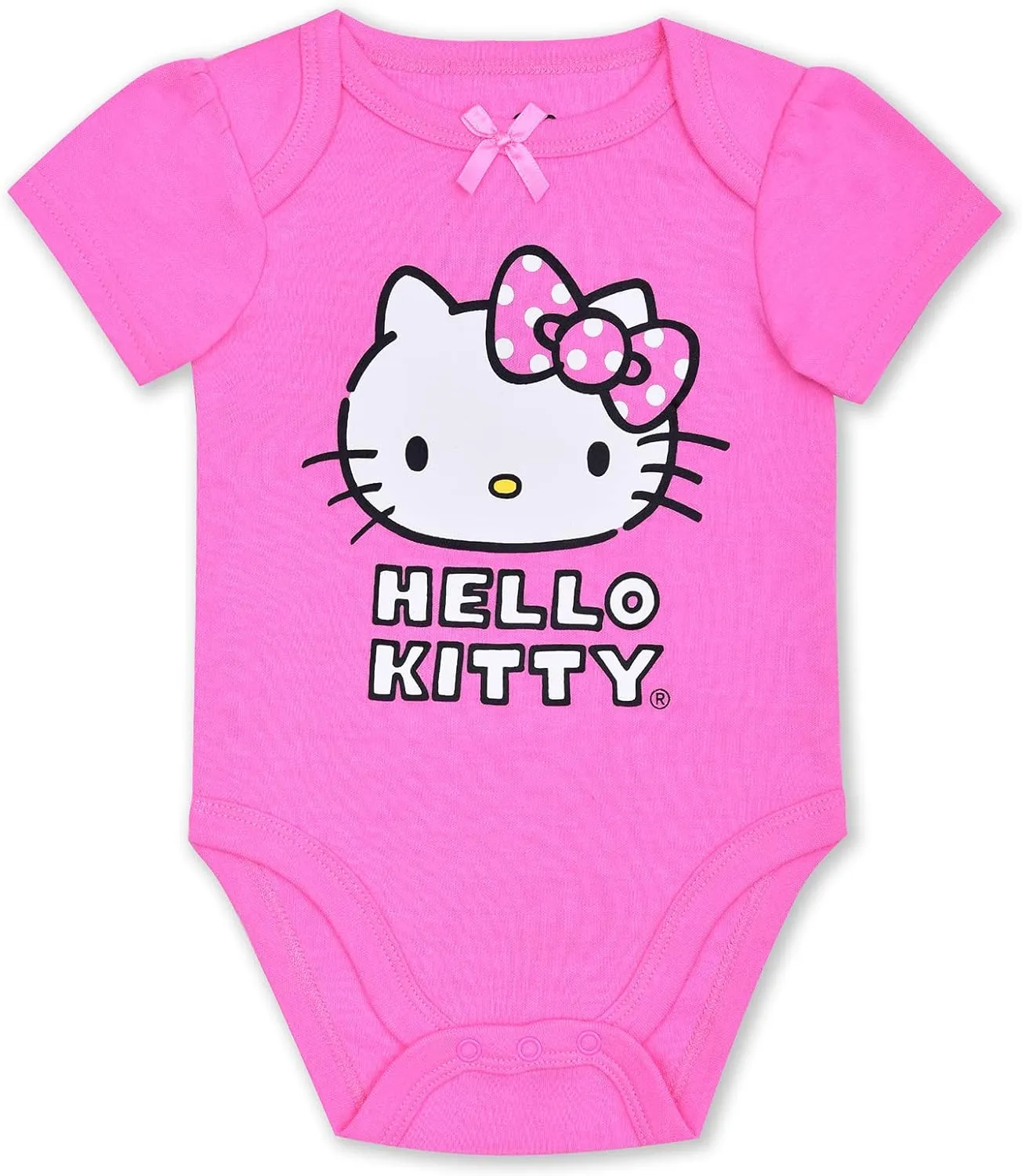 Hello Kitty 2 Piece Pink and White Polka Dot Print Creeper and Jogger Set