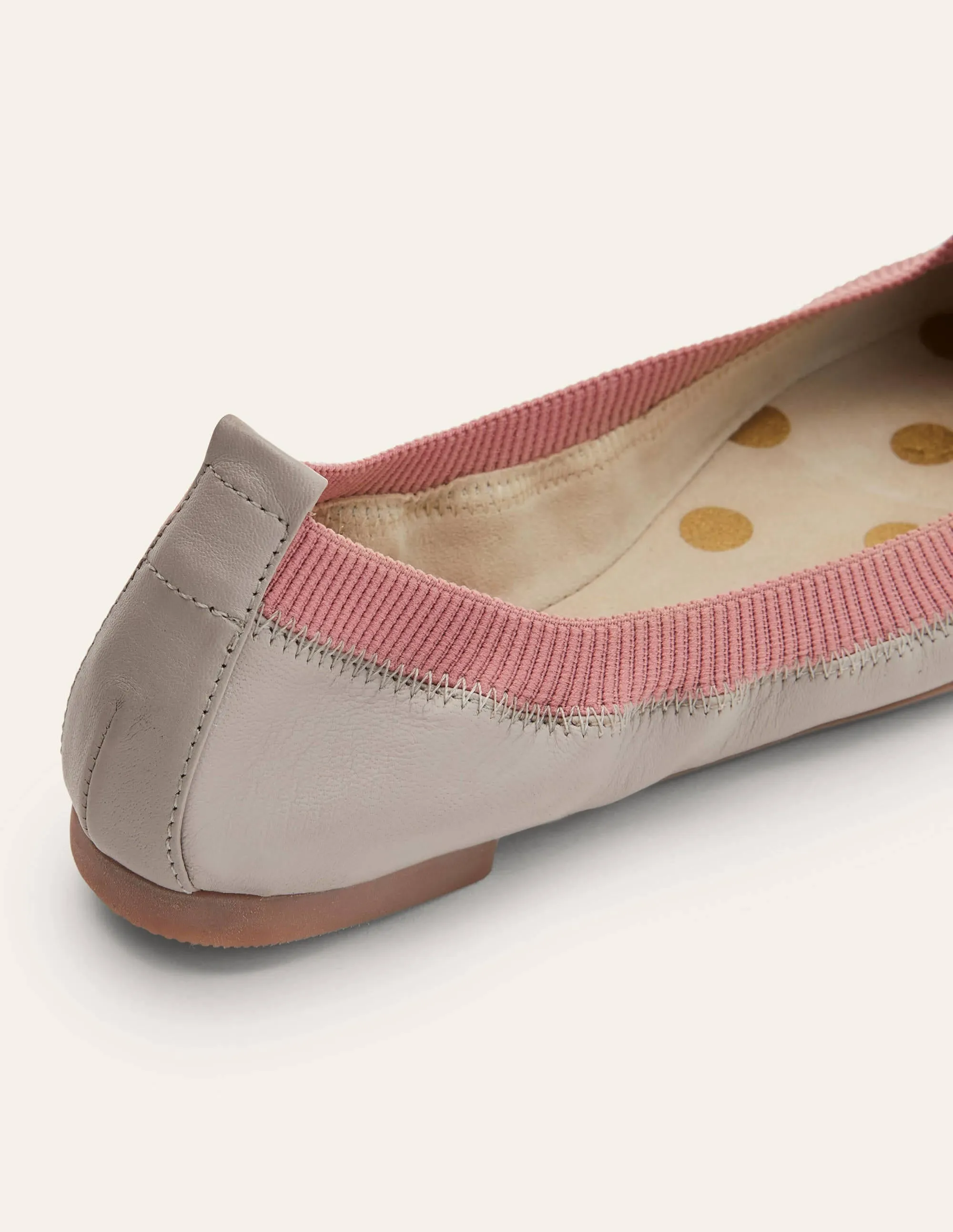 Hettie Flexi Ballerinas-Grey Squirrel/Dusty Rose