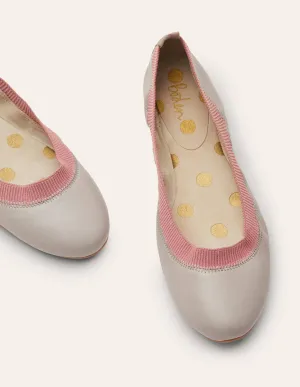 Hettie Flexi Ballerinas-Grey Squirrel/Dusty Rose