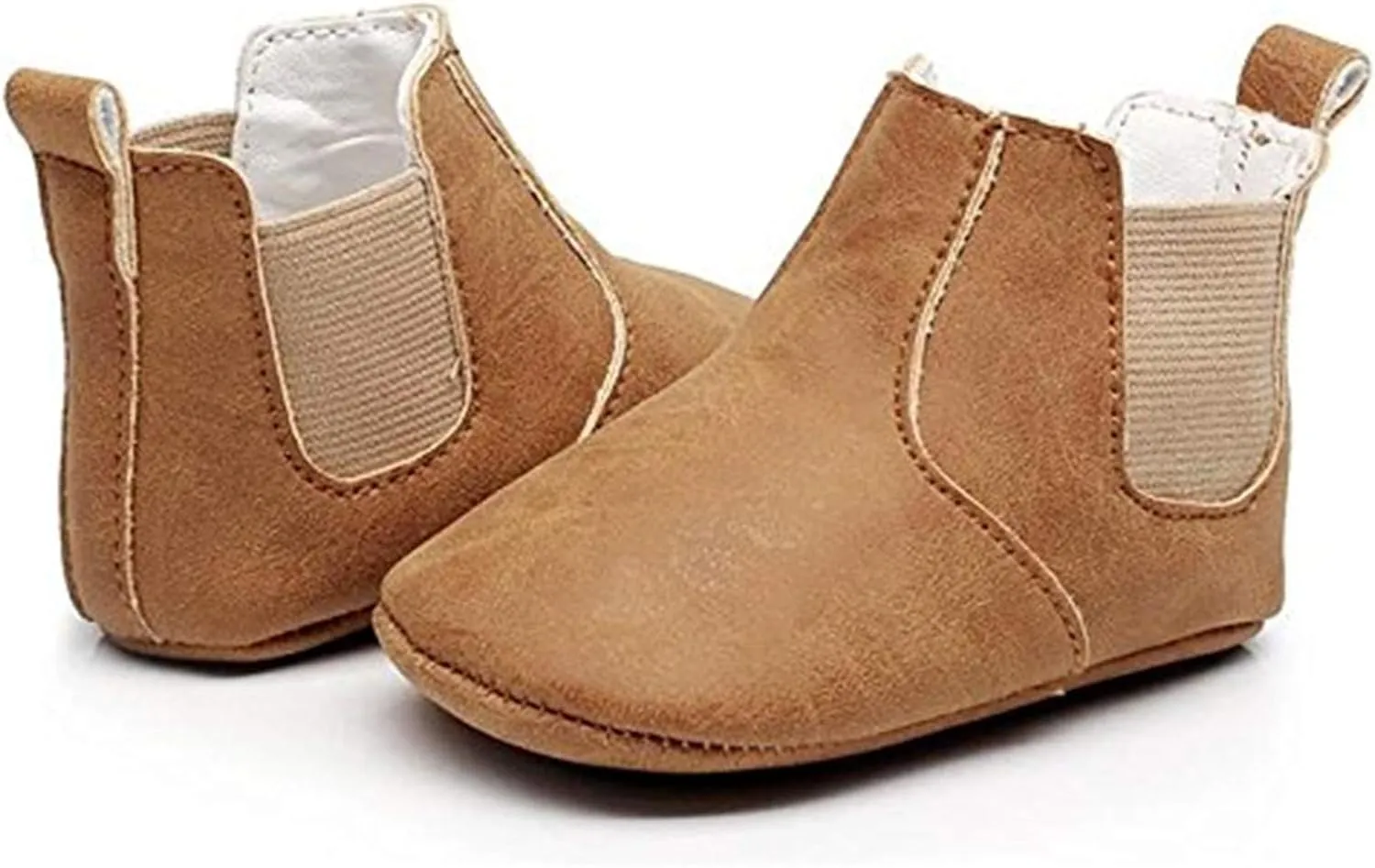 HONGTEYA Baby Booties Toddler Moccasin Warm Winter Shoes Infant Newborn Boys Girls Boots Soft Soled Anti-Slip Baby Shoes Fleece Cozy Crib Shoes First Walker Shoes