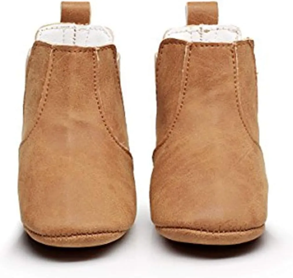HONGTEYA Baby Booties Toddler Moccasin Warm Winter Shoes Infant Newborn Boys Girls Boots Soft Soled Anti-Slip Baby Shoes Fleece Cozy Crib Shoes First Walker Shoes