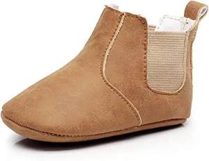 HONGTEYA Baby Booties Toddler Moccasin Warm Winter Shoes Infant Newborn Boys Girls Boots Soft Soled Anti-Slip Baby Shoes Fleece Cozy Crib Shoes First Walker Shoes