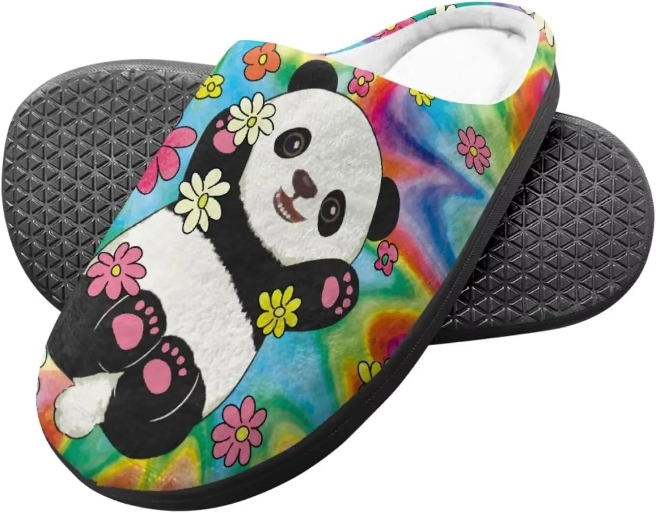 Howilath Boys Girls Warm Slippers Animals Print Kids Winter Indoor Household Shoes