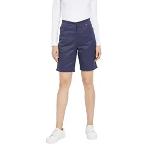 HYPERNATION Blue Color Cotton Lycra Women's Shorts