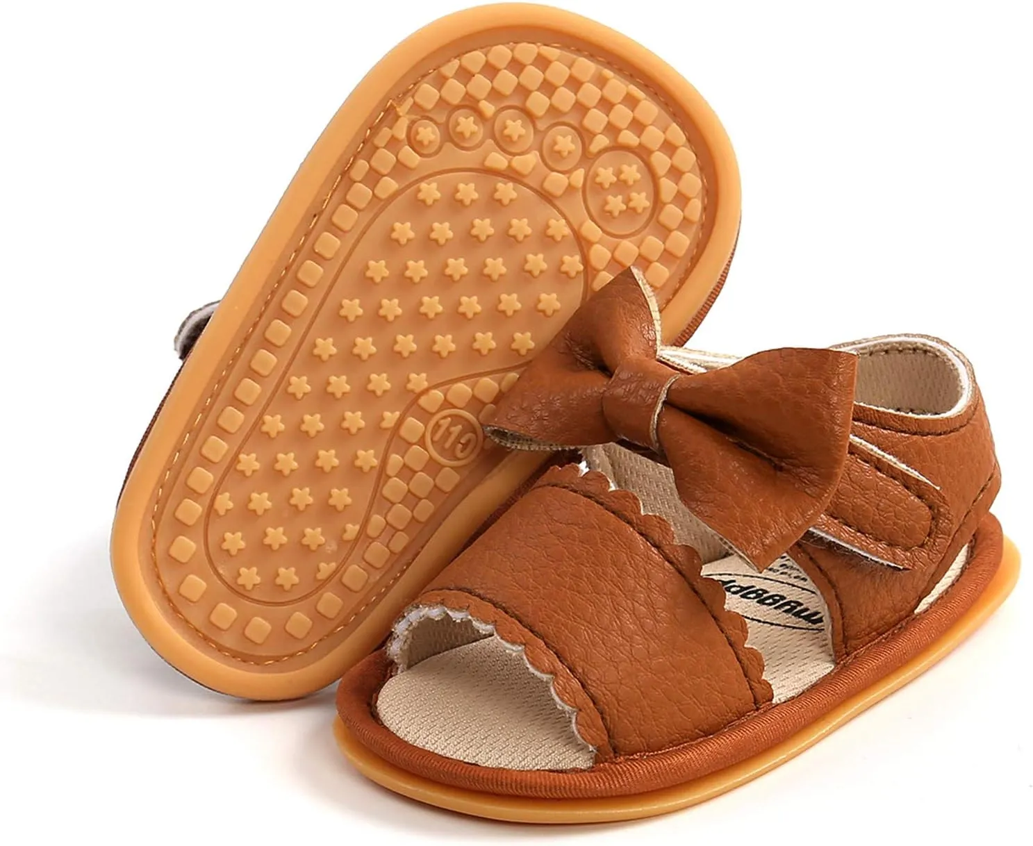 Infant Baby Girls Boys Sandals Summer Bowknot Crib Shoes Toddler Pu Leather Flower Dress Flat First Toddler Indoor Shoe