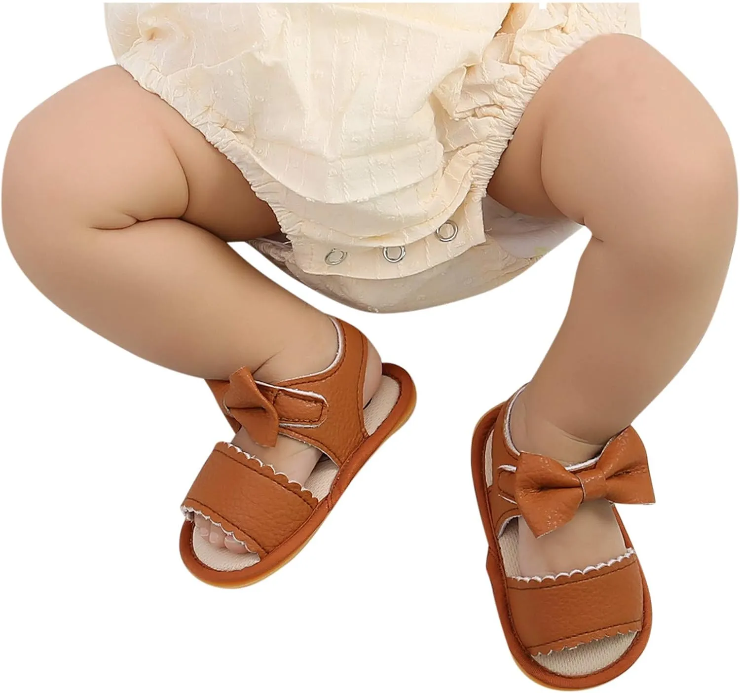 Infant Baby Girls Boys Sandals Summer Bowknot Crib Shoes Toddler Pu Leather Flower Dress Flat First Toddler Indoor Shoe