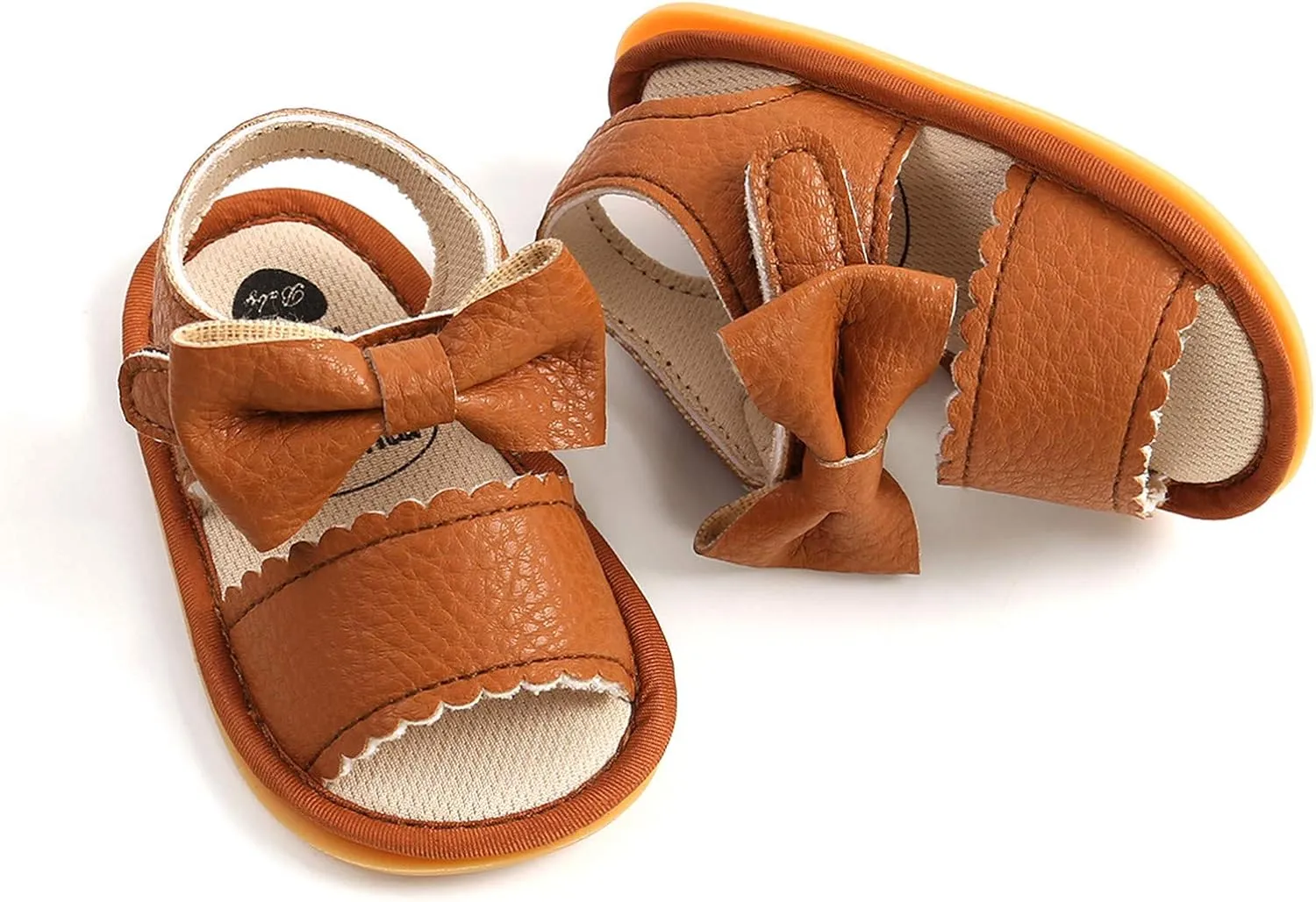 Infant Baby Girls Boys Sandals Summer Bowknot Crib Shoes Toddler Pu Leather Flower Dress Flat First Toddler Indoor Shoe