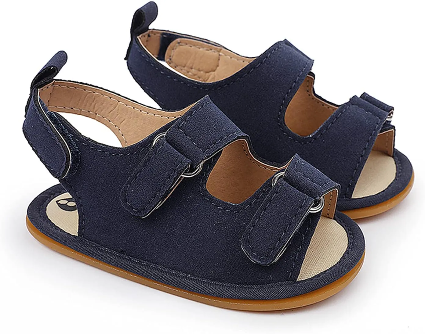 Infant Baby Girls Boys Soft Summer Sandals Casual Shoe Anti Slip Rubber Sole Outdoor Flats Toddler First Walker Shoes (Blue-02#e, 0-6 Months)
