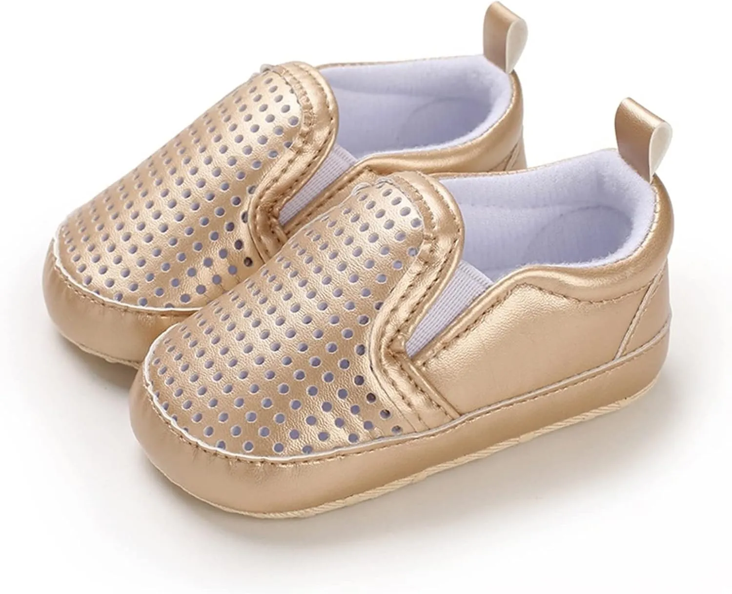 Infant Baby Mesh Hollow Leather First Walking Shoes Toddler Soft Sole Slip On Solid Color Platform Casual Sneakers