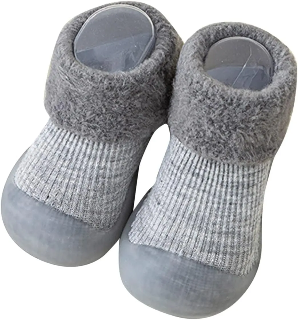 Infant Boys and Girls Indoor and Outdoor Sports Shoes Indoor First Walkers Casual Elastic Socks Shoes Cozy Baby Shoes