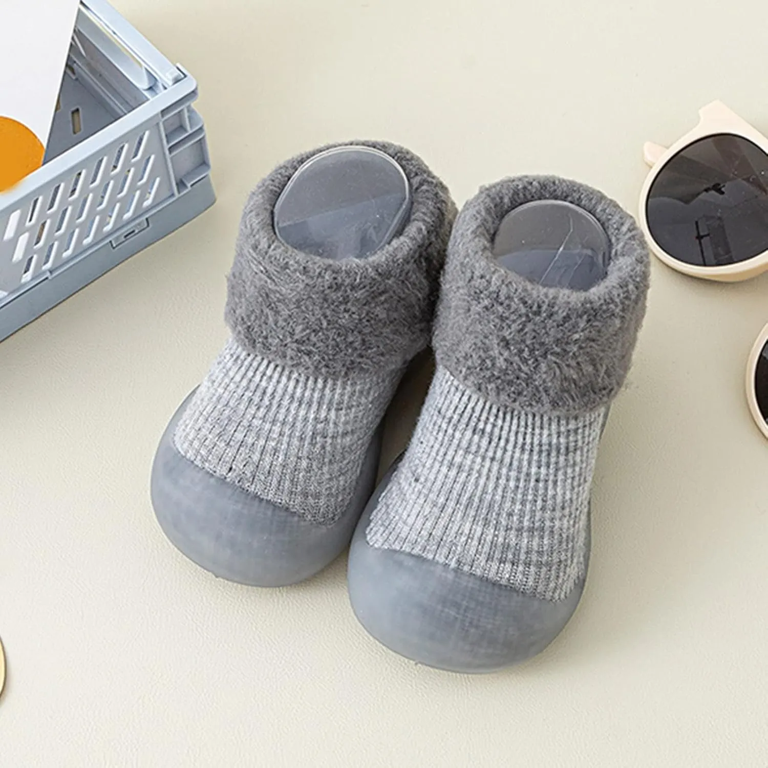 Infant Boys and Girls Indoor and Outdoor Sports Shoes Indoor First Walkers Casual Elastic Socks Shoes Cozy Baby Shoes
