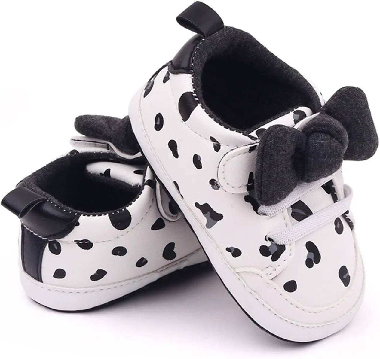 Infant Boys Baby Newborn Sneakers Girls Cute Bow PU Leather Lace Up Walking Shoes Flat Shoes Baby Shoes Boy