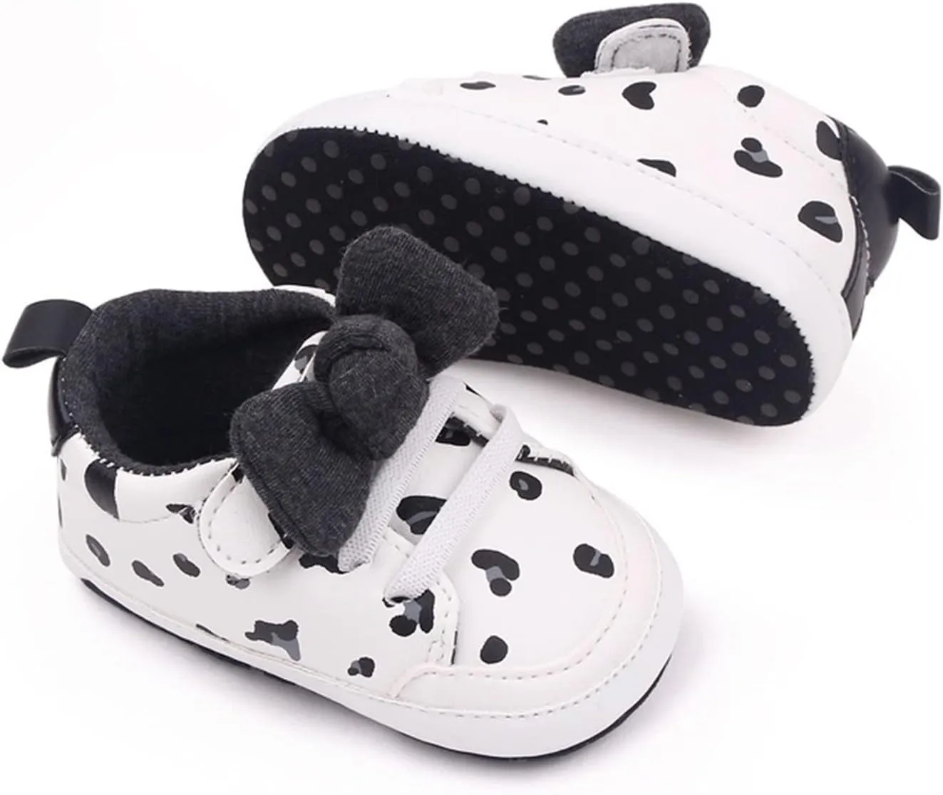 Infant Boys Baby Newborn Sneakers Girls Cute Bow PU Leather Lace Up Walking Shoes Flat Shoes Baby Shoes Boy