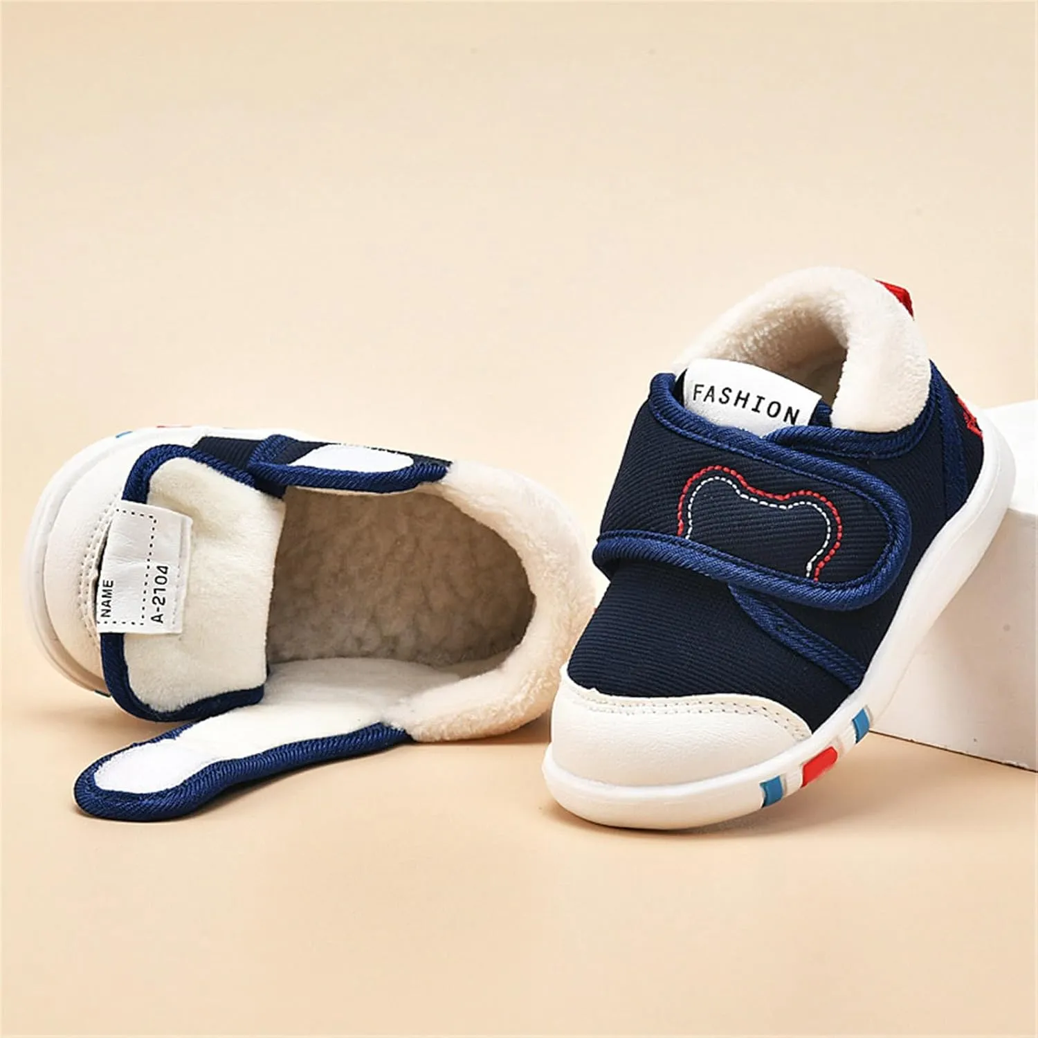 Infant Girls Boys Sports Shoes Fall and Winter Soft Bottom Non Slip Cotton Shoes Lightweight Toddler Canvas Shoes