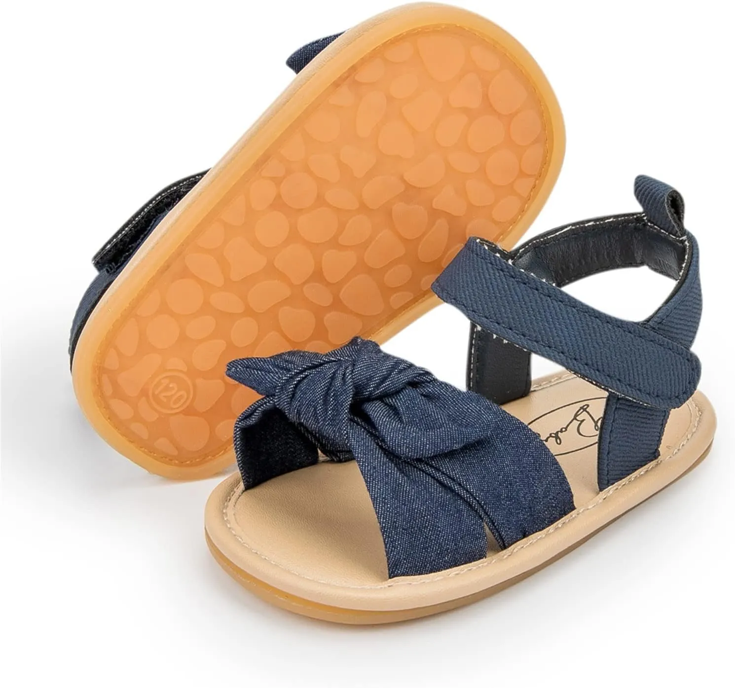 Infant Girls Open Toe Bowknot Shoes First Walkers Shoes Summer Toddler Flat Sandals Kids Jelly Sandals