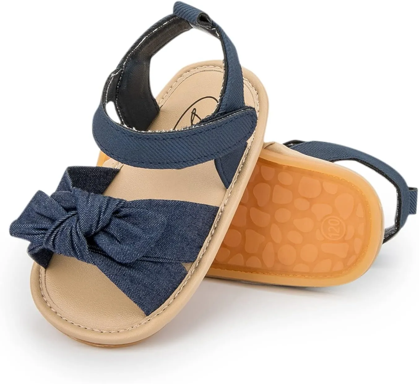 Infant Girls Open Toe Bowknot Shoes First Walkers Shoes Summer Toddler Flat Sandals Kids Jelly Sandals
