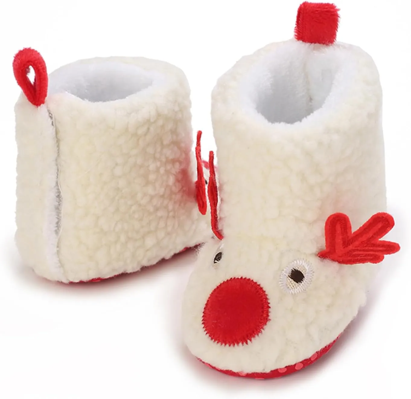 Infant Halloween Christmas Booties Soft Baby Pumpkin Santa Claus Winter Warm Fleece Slippers Snow Boots Crib Shoes