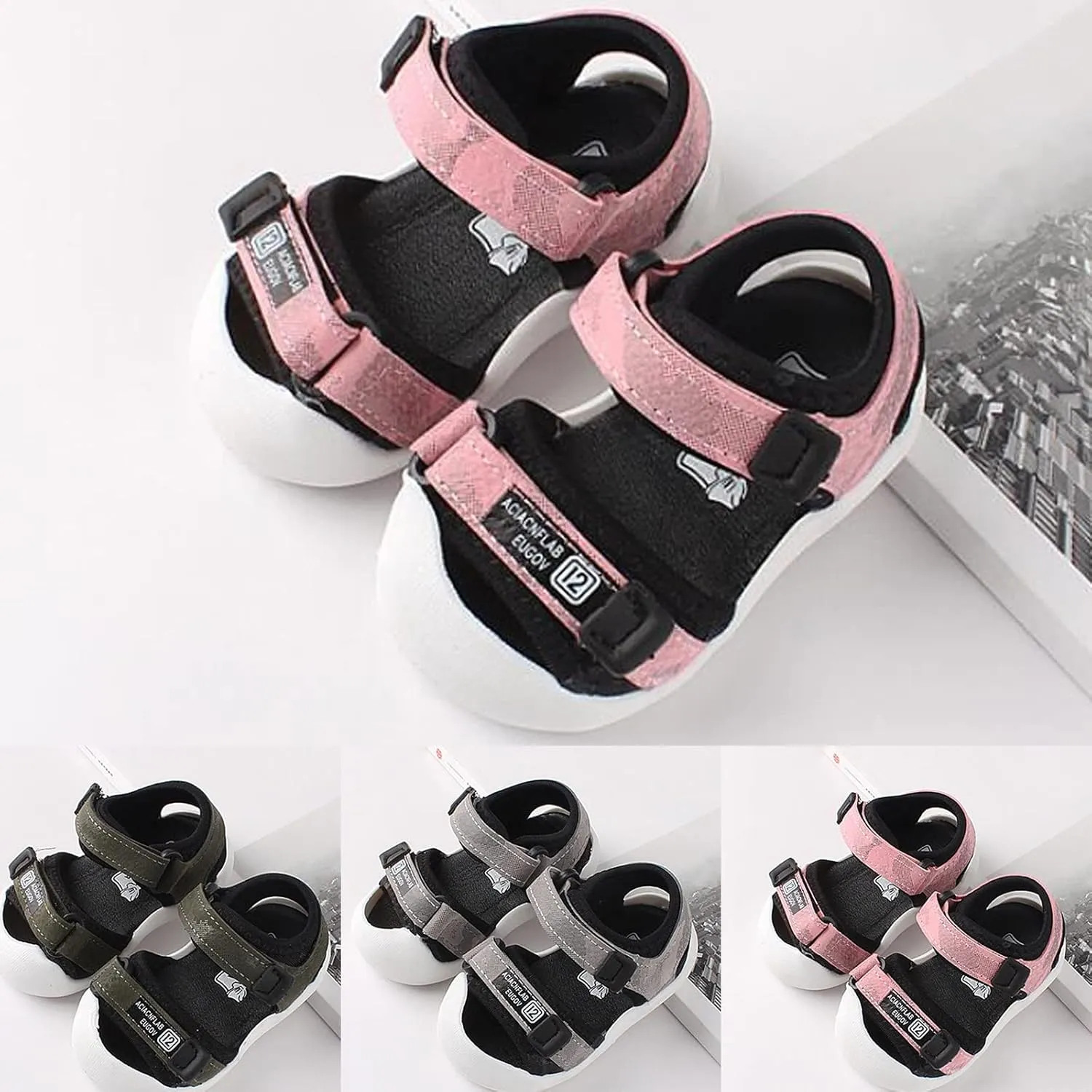 Infant Toddler Baby Girls Boys Shoes Sandals Newborn First Walkers Crib Shoes Athletic Soft Sole (Pink, 5 Infant)