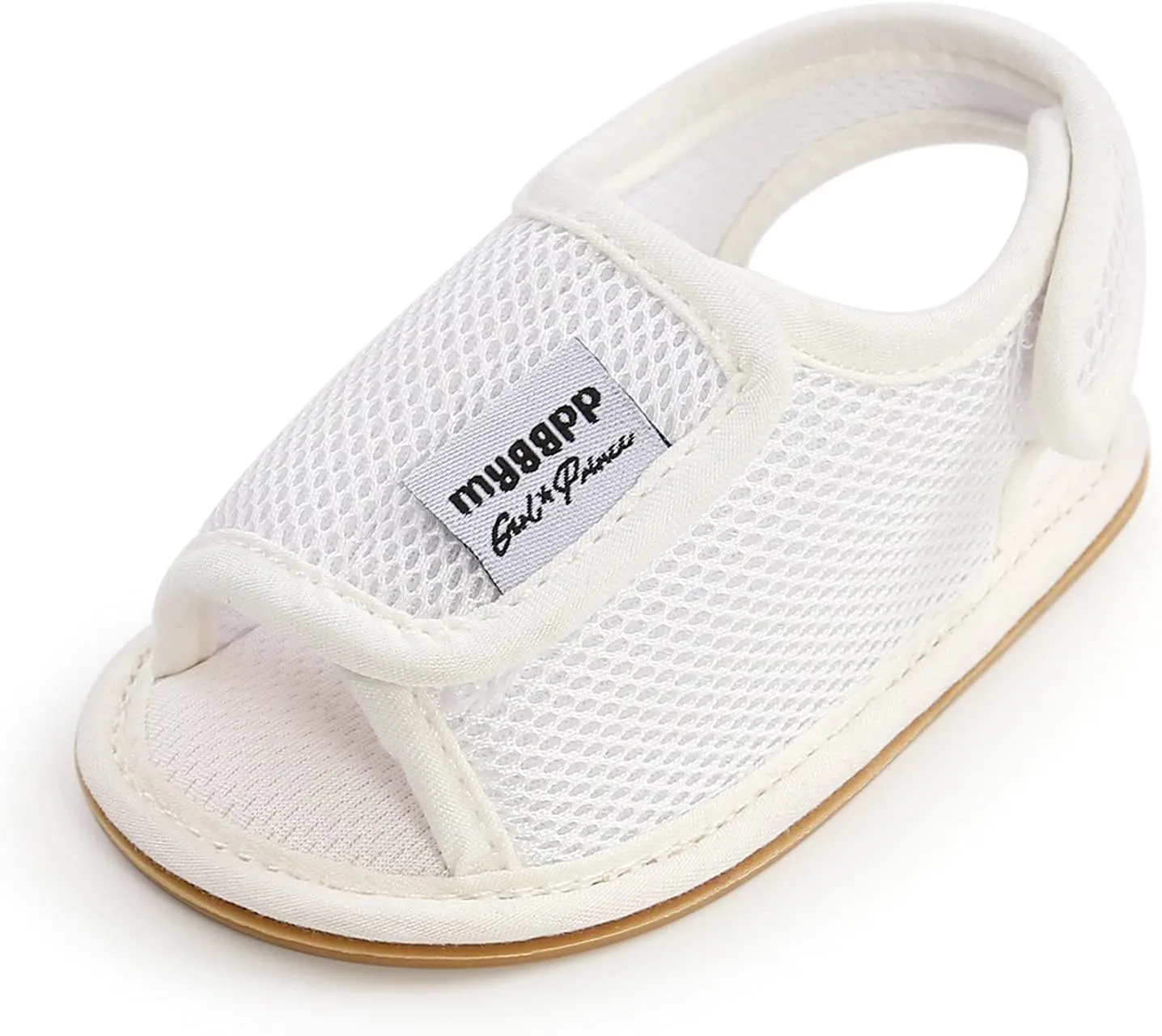 Infant Toddler Kids Cotton Shoes Flat Rubber Sole Mesh Breathable Non-Slip Indoor Sandals