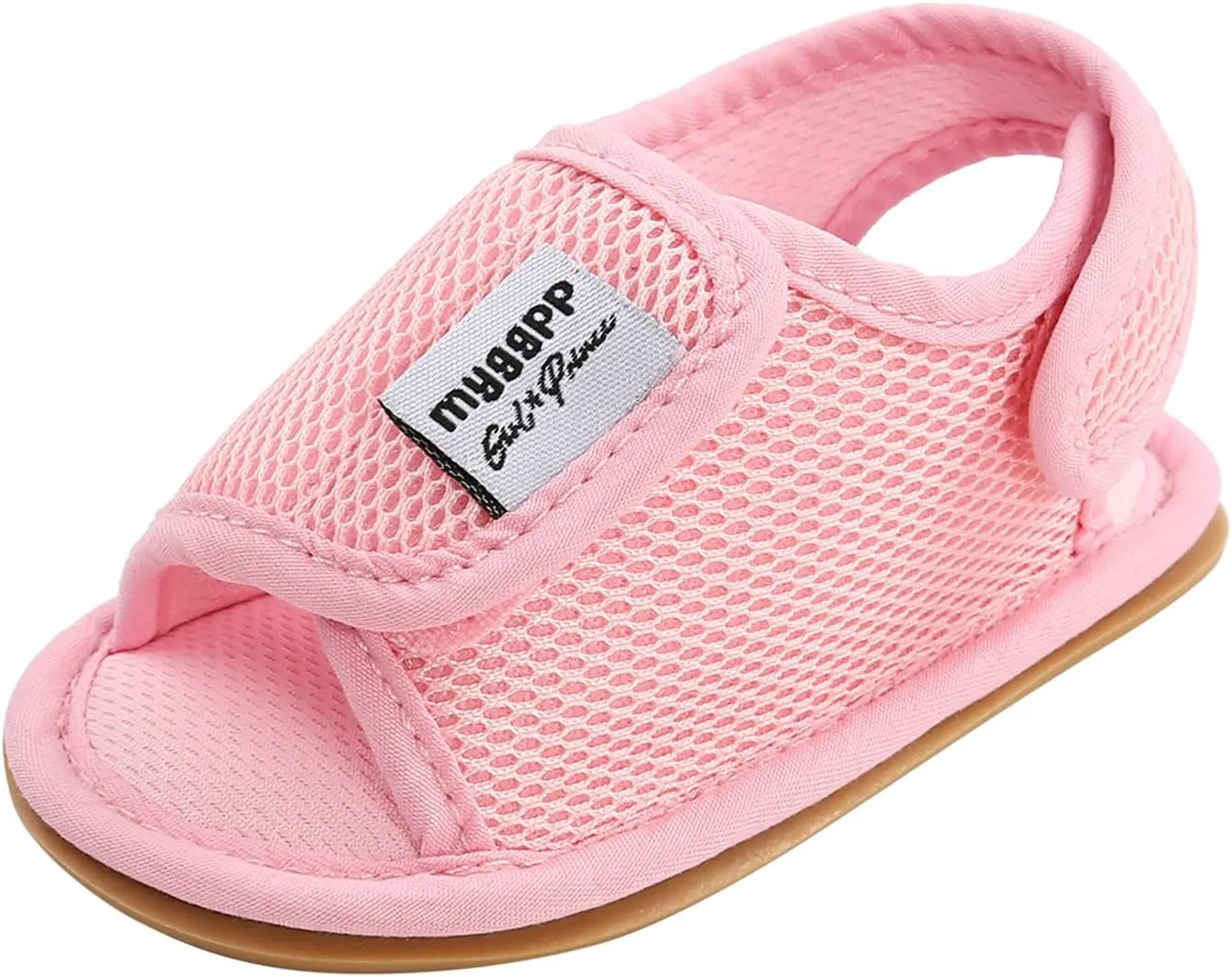 Infant Toddler Kids Cotton Shoes Flat Rubber Sole Mesh Breathable Non-Slip Indoor Sandals