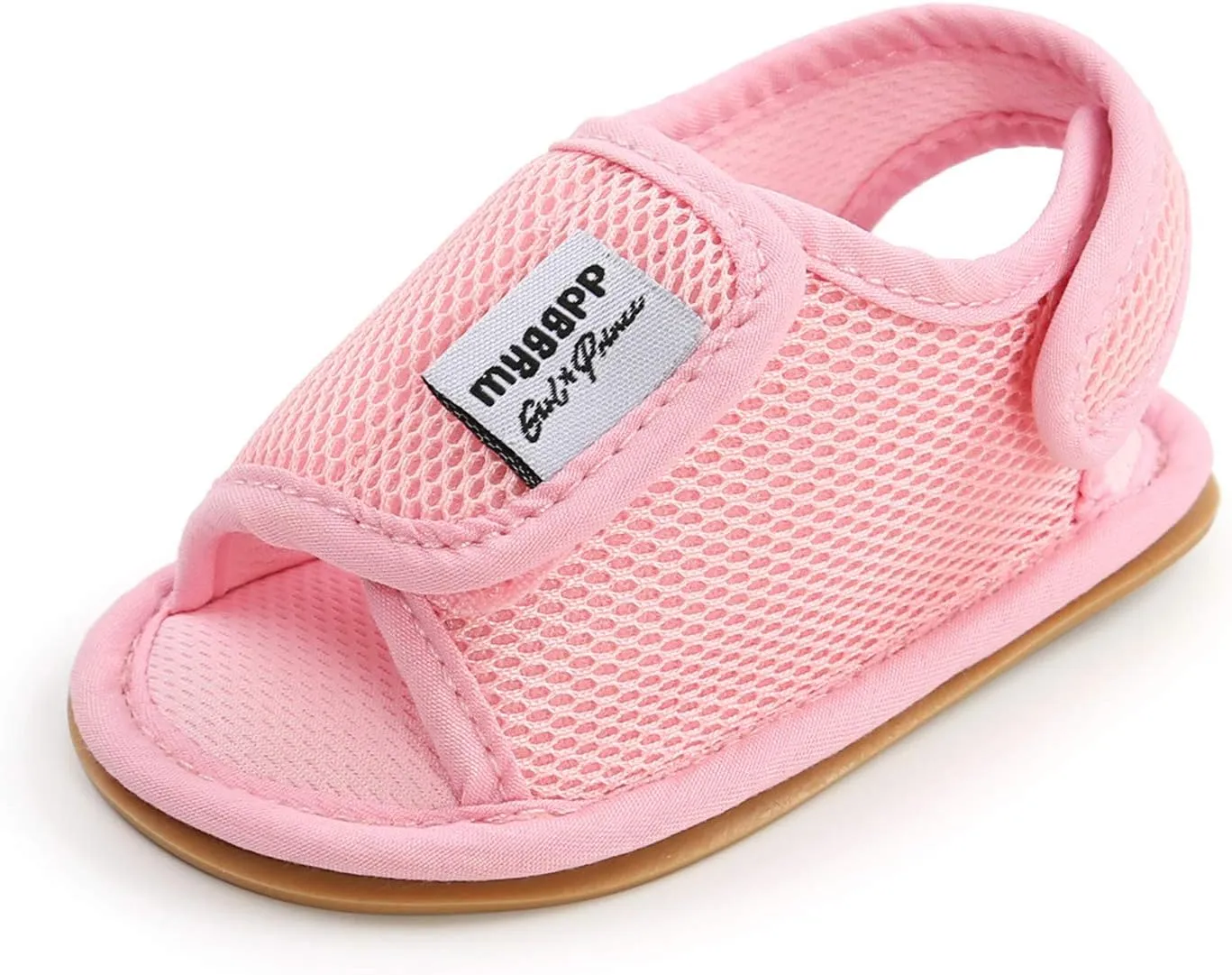 Infant Toddler Kids Cotton Shoes Flat Rubber Sole Mesh Breathable Non-Slip Indoor Sandals